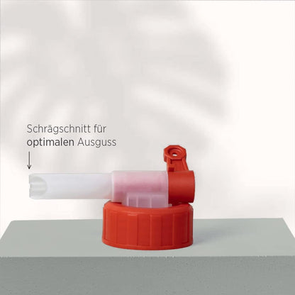 BiOHY Grifo dosificador DIN 45 (3 piezas) | Grifo para bidón | Caño/Grifo dosificador adecuado para bidones de 5/10 litros con rosca DIN 45 (Auslaufhahn)