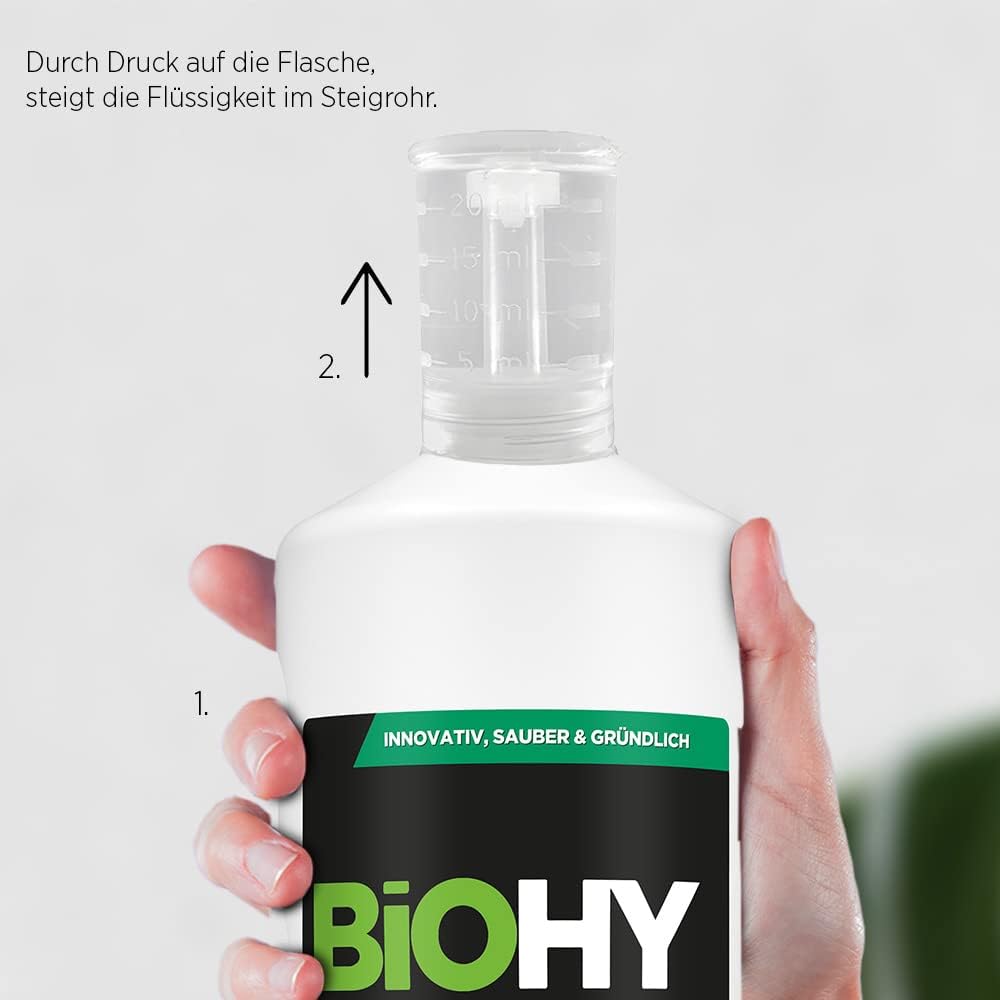 BiOHY Dosificador de agente de limpieza 20 ML (paquete de 5) | Dosificador de material resistente a los productos químicos, óptimo para nuestras botellas de limpieza BiOHY (Dosierer)
