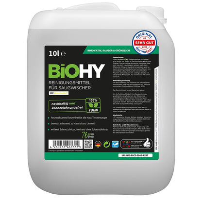 BiOHY Limpiador de suelos para todos los robots con aroma a naranja (500 ml) | Detergente concentrado para todos los robots limpiadores y aspiradores con función húmeda | Sin espuma y sin rayas | Para