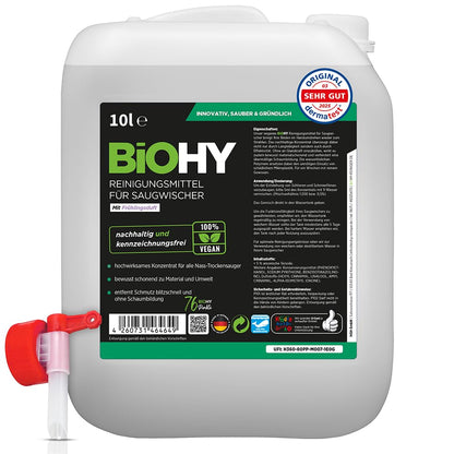 BiOHY Limpiador de suelos para todos los robots con aroma a naranja (500 ml) | Detergente concentrado para todos los robots limpiadores y aspiradores con función húmeda | Sin espuma y sin rayas | Para