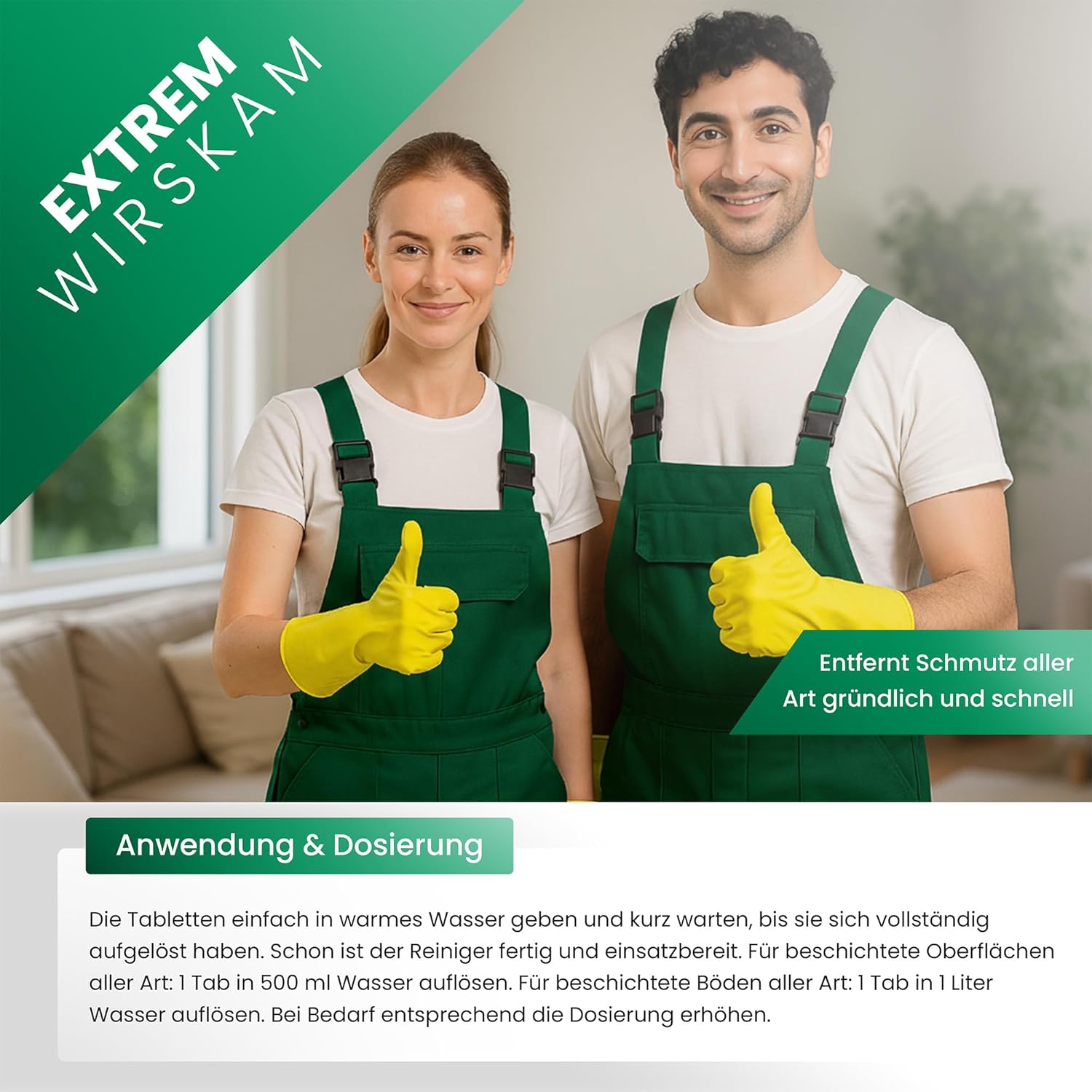 BiOHY Pastillas de limpiador universal (Juego de 24) | tabletas multiusos para disolver | libre de microplásticos | Limpiadores de cocina y baño| elimina la cal y la suciedad (Universal Tabs)