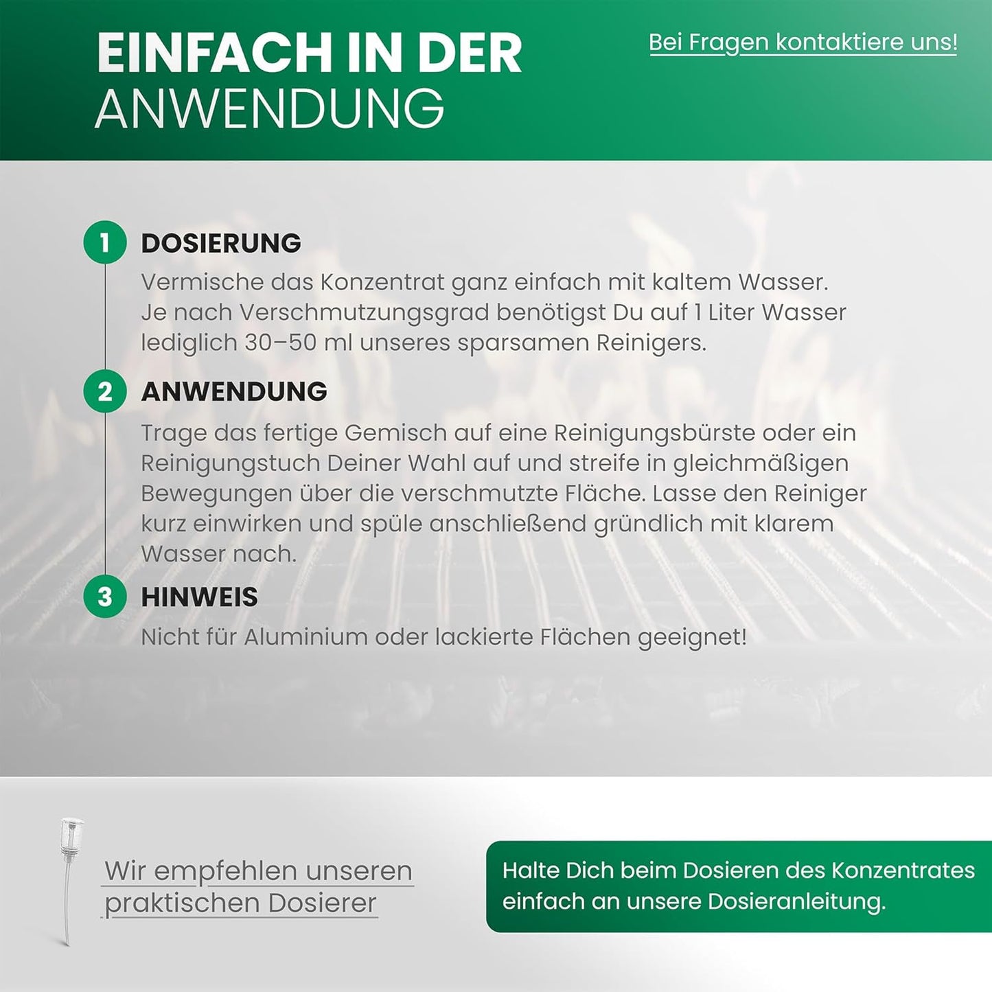 BiOHY Limpiador de parrillas (2 botellas de 1 litro) | limpiador para barbacoa de carbón vegetal, gas y eléctrica | espuma activa contra la grasa quemada y el aceite (Grillreiniger)
