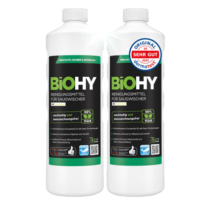 BiOHY Limpiador de suelos para todos los robots con aroma a naranja (500 ml) | Detergente concentrado para todos los robots limpiadores y aspiradores con función húmeda | Sin espuma y sin rayas | Para
