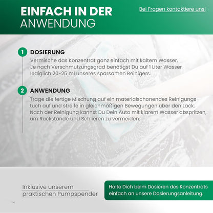 BiOHY Champú para coches (1 botella de 1 litro) | excelente poder de limpieza y formación de espuma | Produce una fragancia fresca y duradera (KFZ Autoshampoo)