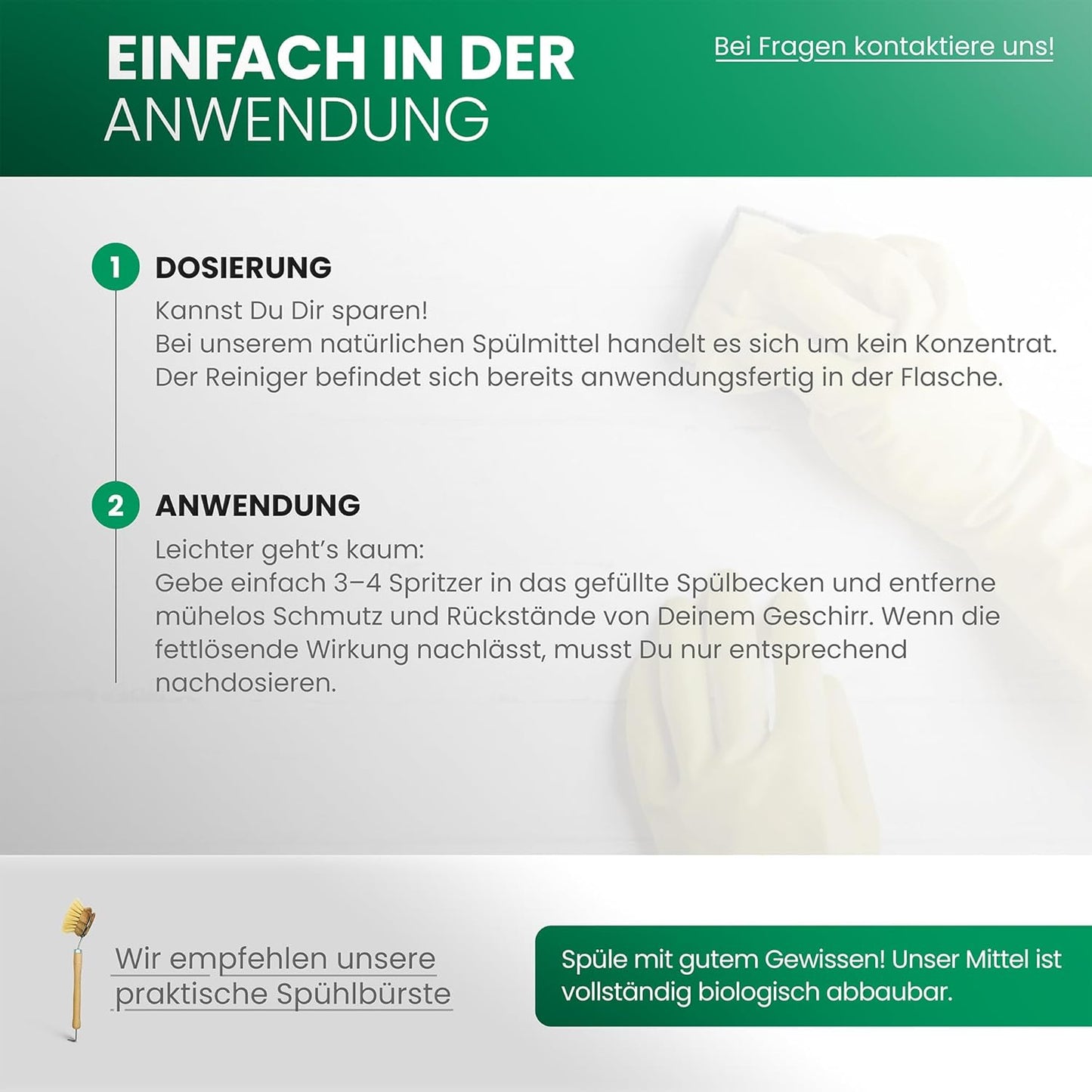 BiOHY Lavavajillas a mano (3 botellas de 1 litro) | Libre de fosfatos | libre de químicos dañinos y biodegradables | Adecuado para la restauración y el hogar (Spülmittel)