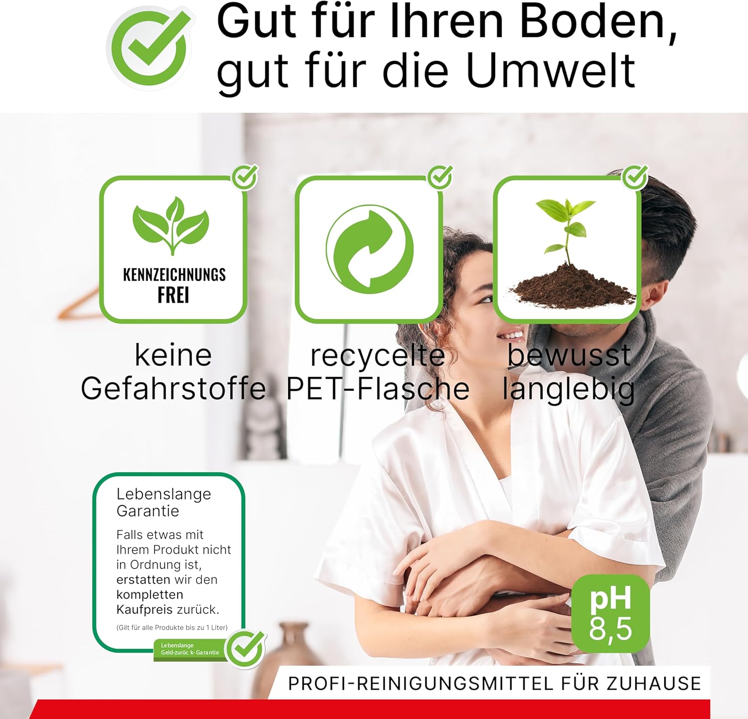 BiOHY Limpiador sanitario (1 botella de 500ml) | Concentrado de cal para el área sanitaria | Deja un agradable y fresco aroma | EXTRA FUERTE (Sanitärreiniger)