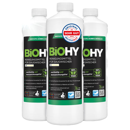 BiOHY Limpiador de suelos para todos los robots con aroma a naranja (500 ml) | Detergente concentrado para todos los robots limpiadores y aspiradores con función húmeda | Sin espuma y sin rayas | Para