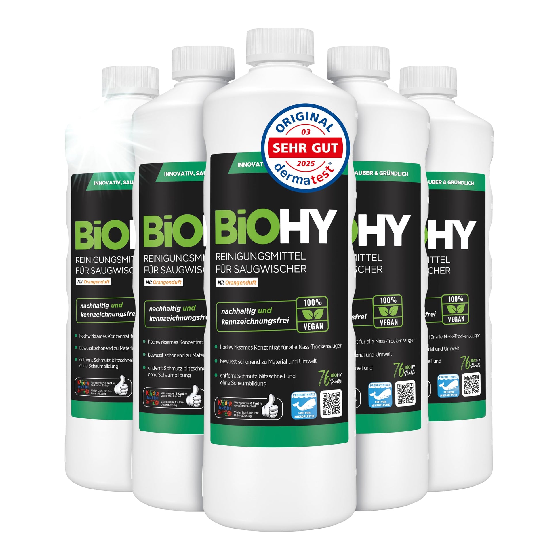 BiOHY Limpiador de suelos para todos los robots con aroma a naranja (500 ml) | Detergente concentrado para todos los robots limpiadores y aspiradores con función húmeda | Sin espuma y sin rayas | Para