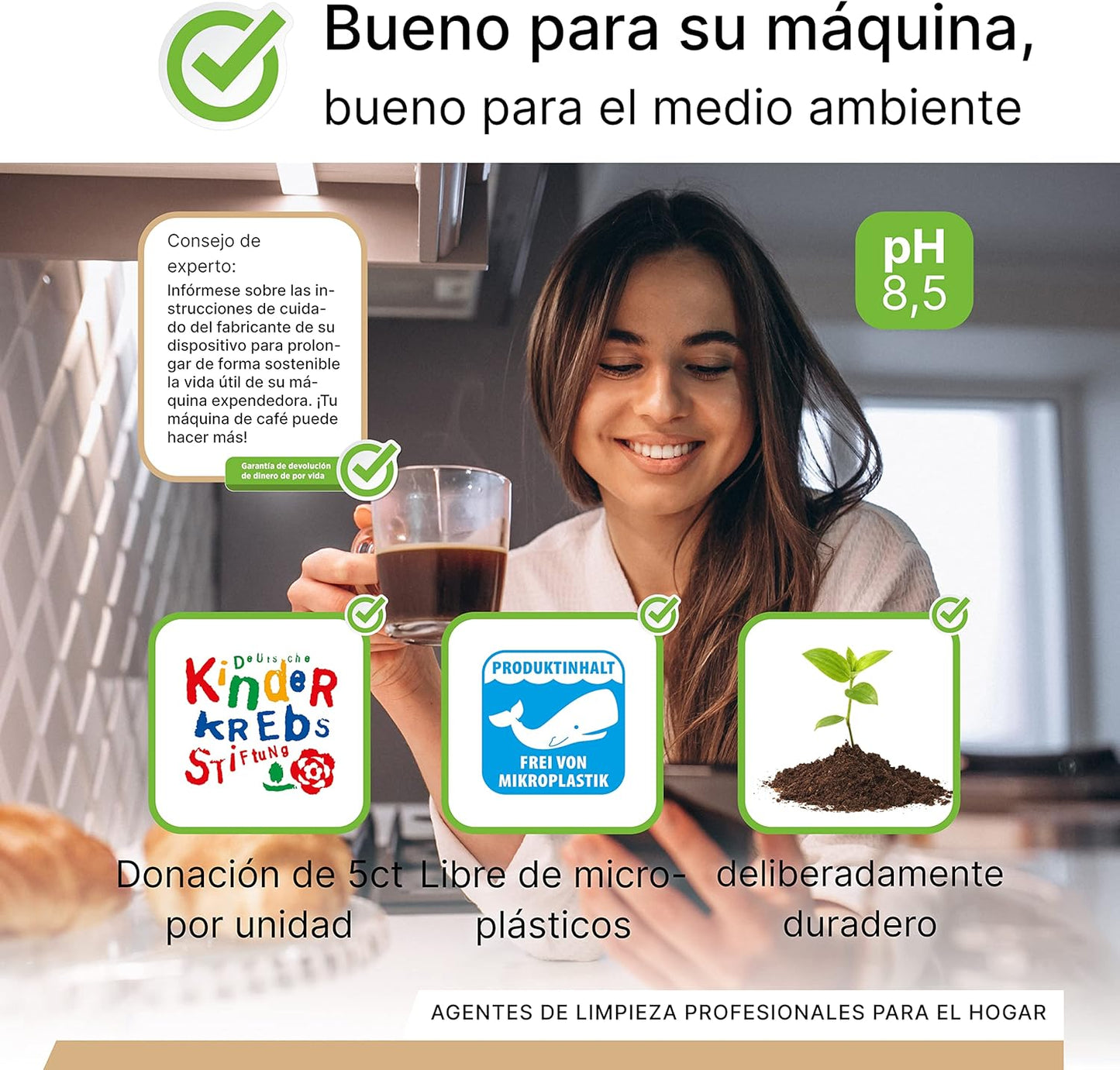 BiOHY Pastillas de limpieza para cafeteras automáticas (30 Tabs) | Todas las marcas | Mejor aroma y larga vida de los aparatos (Reinigungstabletten)