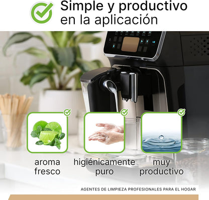 BiOHY Pastillas de limpieza para cafeteras automáticas (30 Tabs) | Todas las marcas | Mejor aroma y larga vida de los aparatos (Reinigungstabletten)