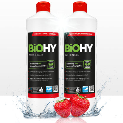 BiOHY WC limpiador (1 botella de 1 litro) | Gel limpiador viscoso, concentrado | ideal contra las escamas de orina (WC-Reiniger)