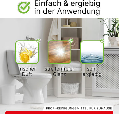 BiOHY Limpiador sanitario (1 botella de 500ml) | Concentrado de cal para el área sanitaria | Deja un agradable y fresco aroma | EXTRA FUERTE (Sanitärreiniger)