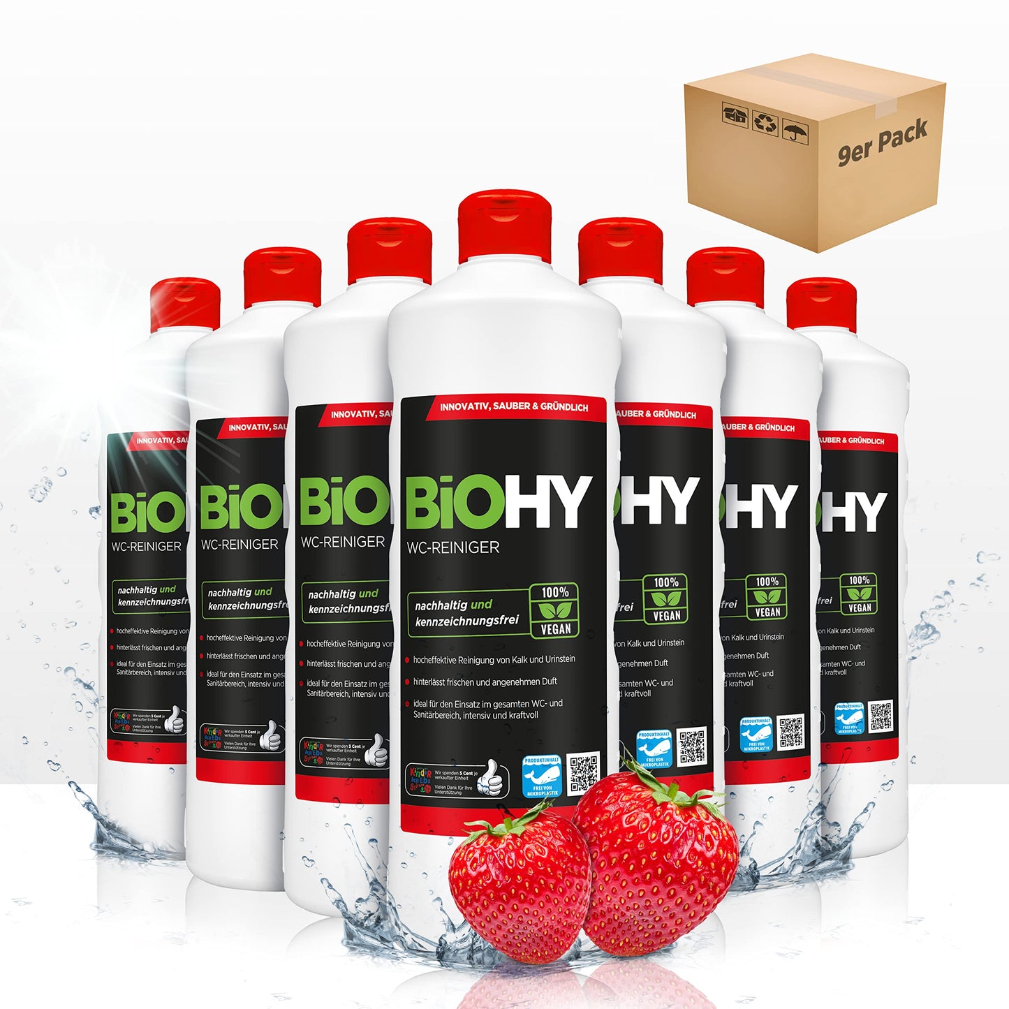 BiOHY WC limpiador (1 botella de 1 litro) | Gel limpiador viscoso, concentrado | ideal contra las escamas de orina (WC-Reiniger)