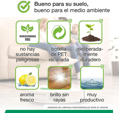 BiOHY Limpiador pisos para robots limpiadores (1 botella de 1 litro) | Concentrado para todos robot aspirador con función húmeda - sostenible y ecológico (Wischroboter)