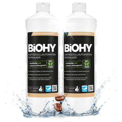 BiOHY Descalcificador de cafetera (1 botella de 1 litro) | Ideal para descalcificar todas las cafeteras y máquinas de espresso | Apto para todas las marcas conocidas (Kaffee Entkalker)