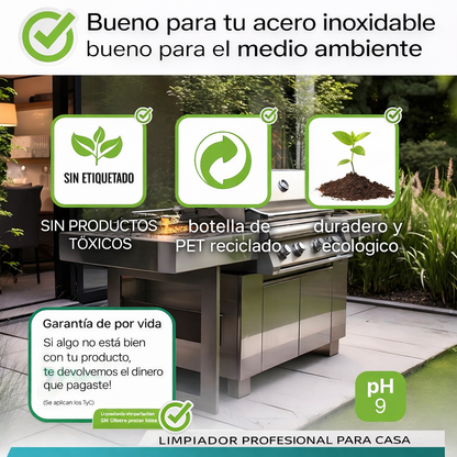 BiOHY Limpiador de acero inoxidable