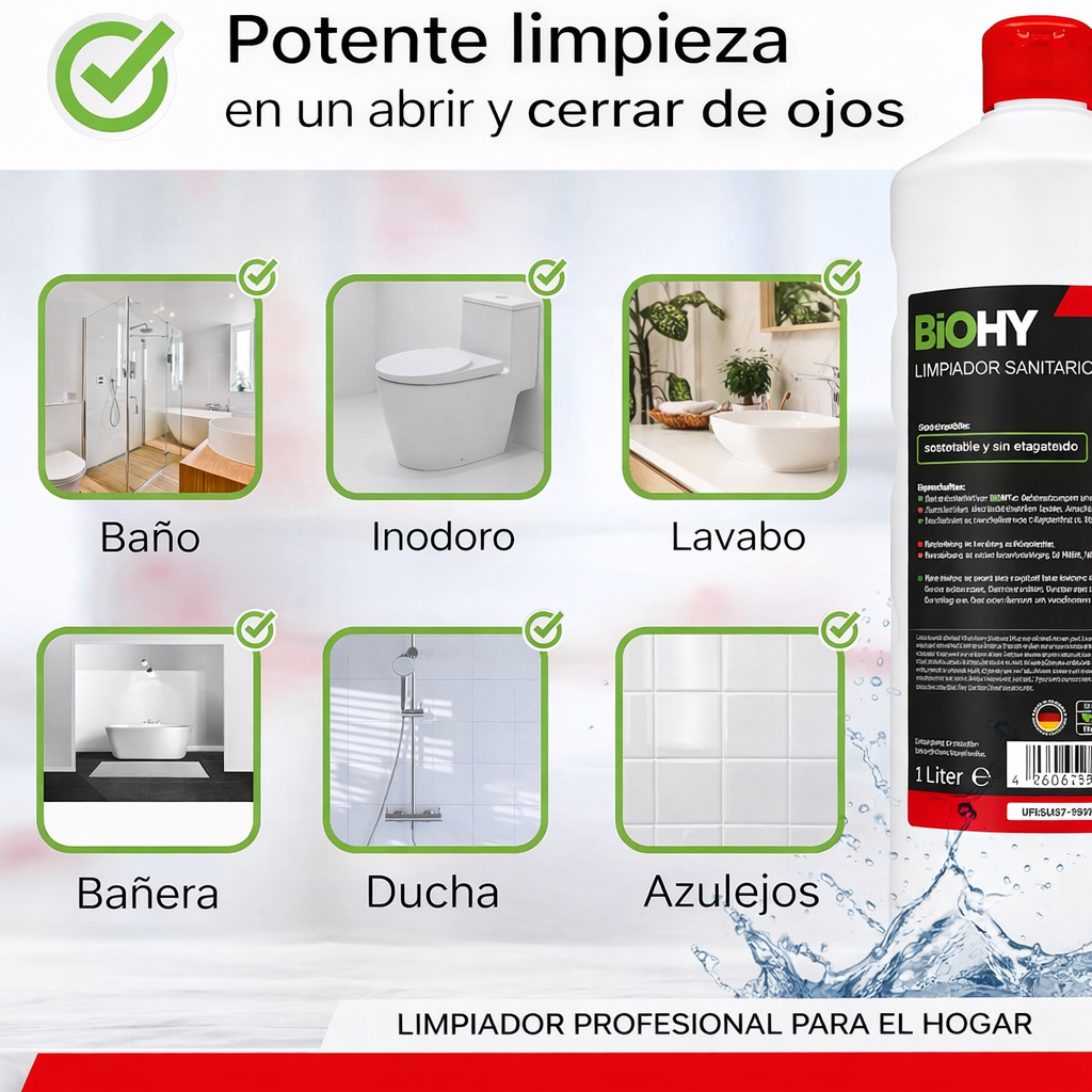 BiOHY Limpiador sanitario duchas  y WC